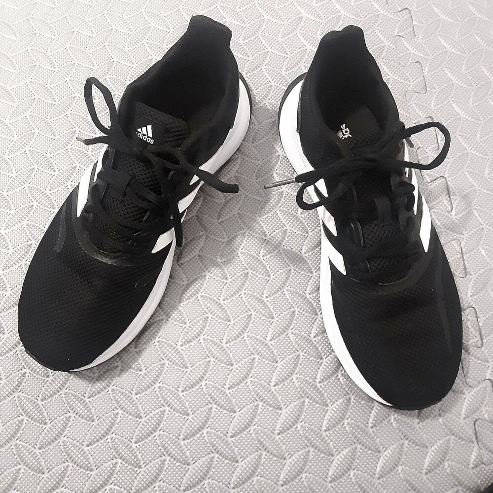 ADIDAS RUNFALCON  2.0 RUNNING SHOES BLACK SIZE 6 BIG BOYS/ WOMEN 8